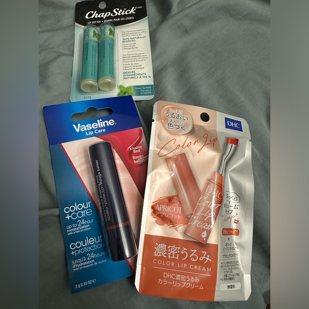 Lip balms bundle. Tinted and colourless new